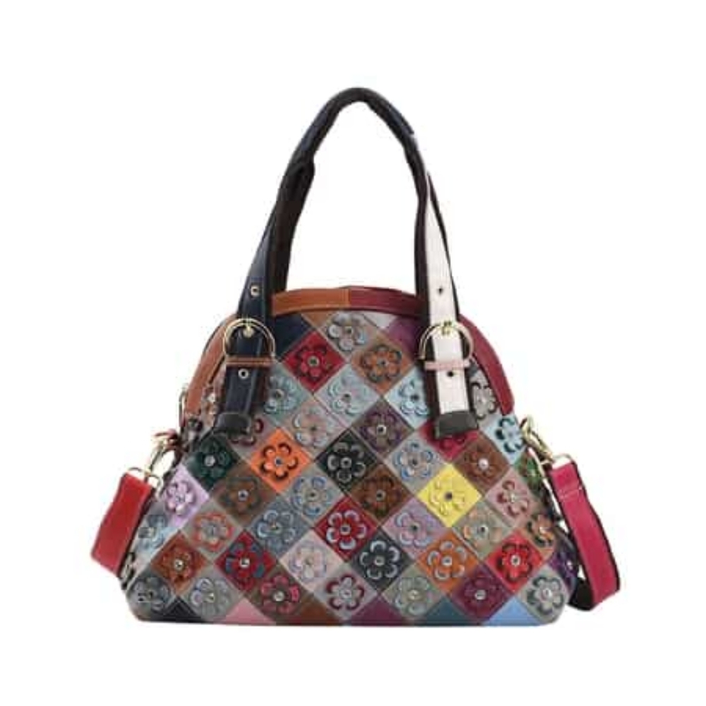 🔥PRICE CUT🔥NWT CHAOS BY ELSIE GENUINE LEATHER 3D FLOWER TOTE BAG